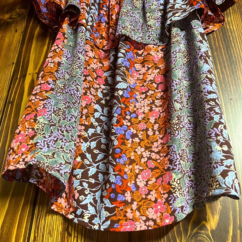 Maeve Anthropologie Sheer Floral Top - Picture 3 of 4